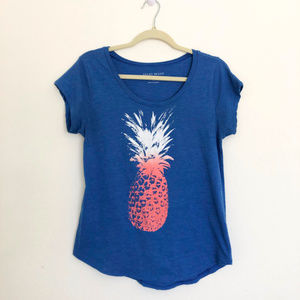 Lucky Brand Blue Top with Pineapple